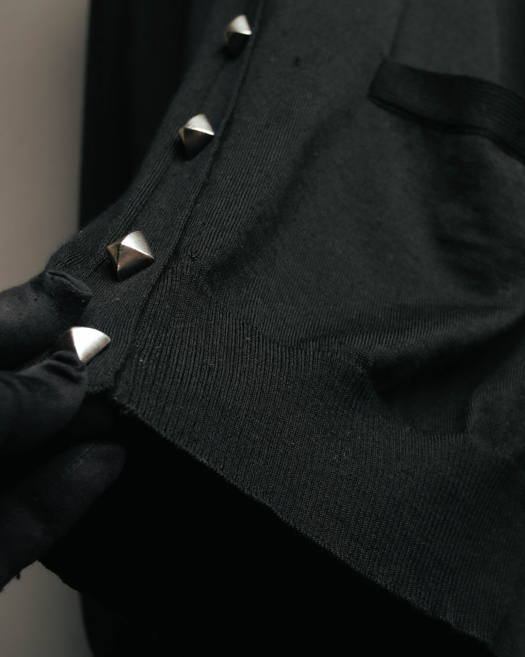 "Hermès" 90's-00's Medor button wool knit cardigan