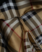 "BURBERRYS" Nova check maxi length silk gown coat