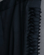 "MAISON MARGIELA" Side cross fringe design wool tapered slacks