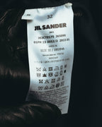 -SPECIAL- "Jil Sander" 2023 Elegant rayon skipper mock-neck shift dress
