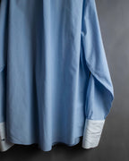 "BROOKS BROTHERS" Large cuffs design cleric oversized shirt