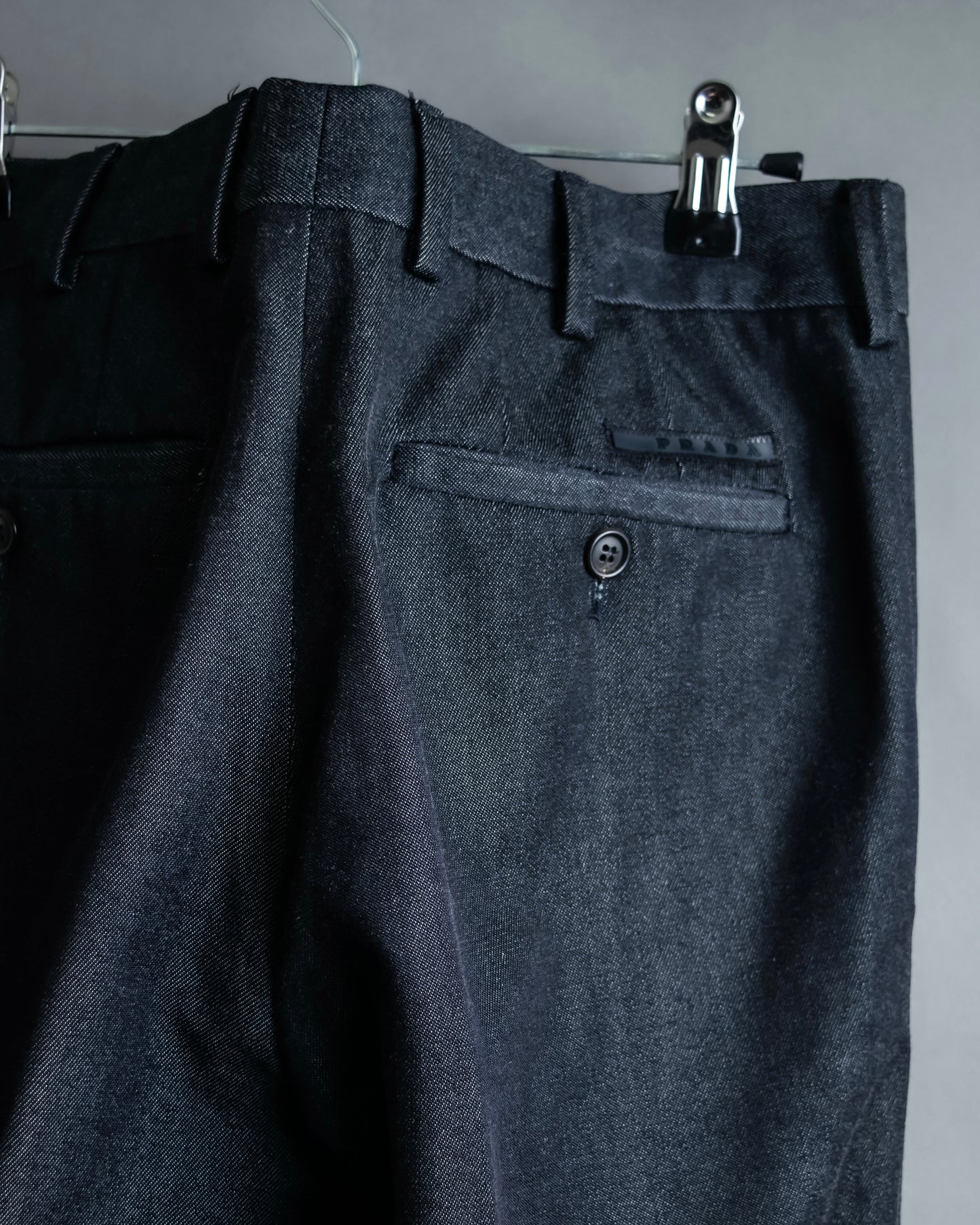 "PRADA" Wool cotton mix navy blue slacks