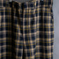 "Vintage tartan check wide tapered slacks"