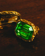 "Yves Saint Laurent" 80's-90's Emerald green clip-on earrings