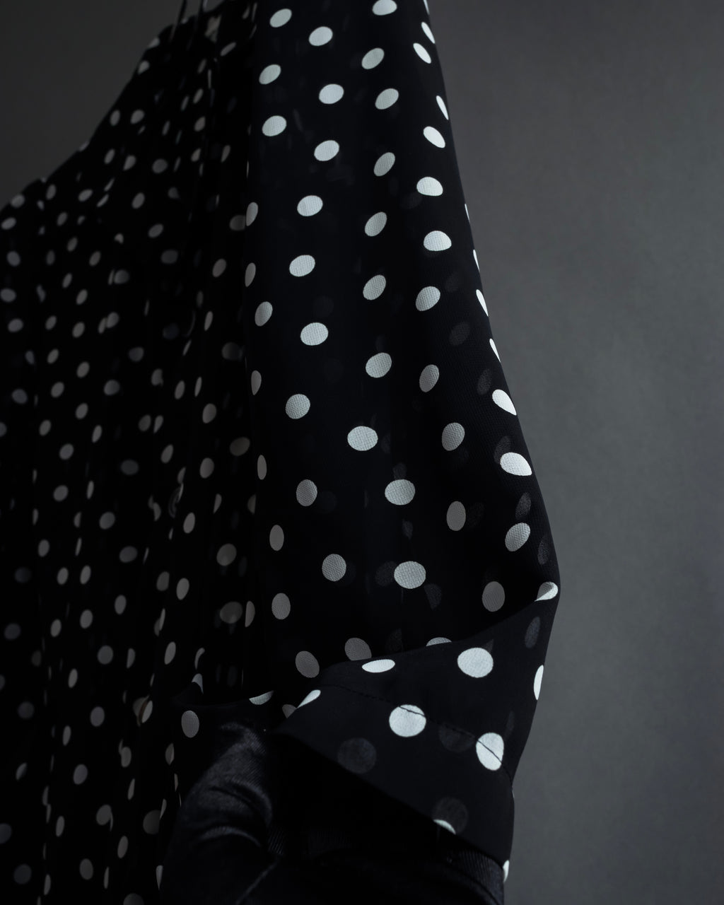"robe de chambre COMME des GARCONS" 2002SS White dot pattern open collar shirt