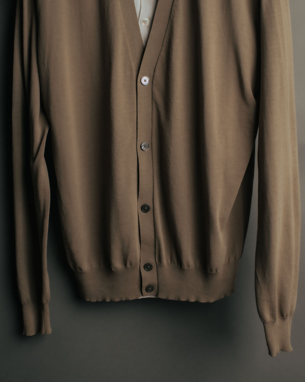 -SPECIAL- “HERMÈS” 90’s-00’s Trompe l’oeil cotton knit cardigan