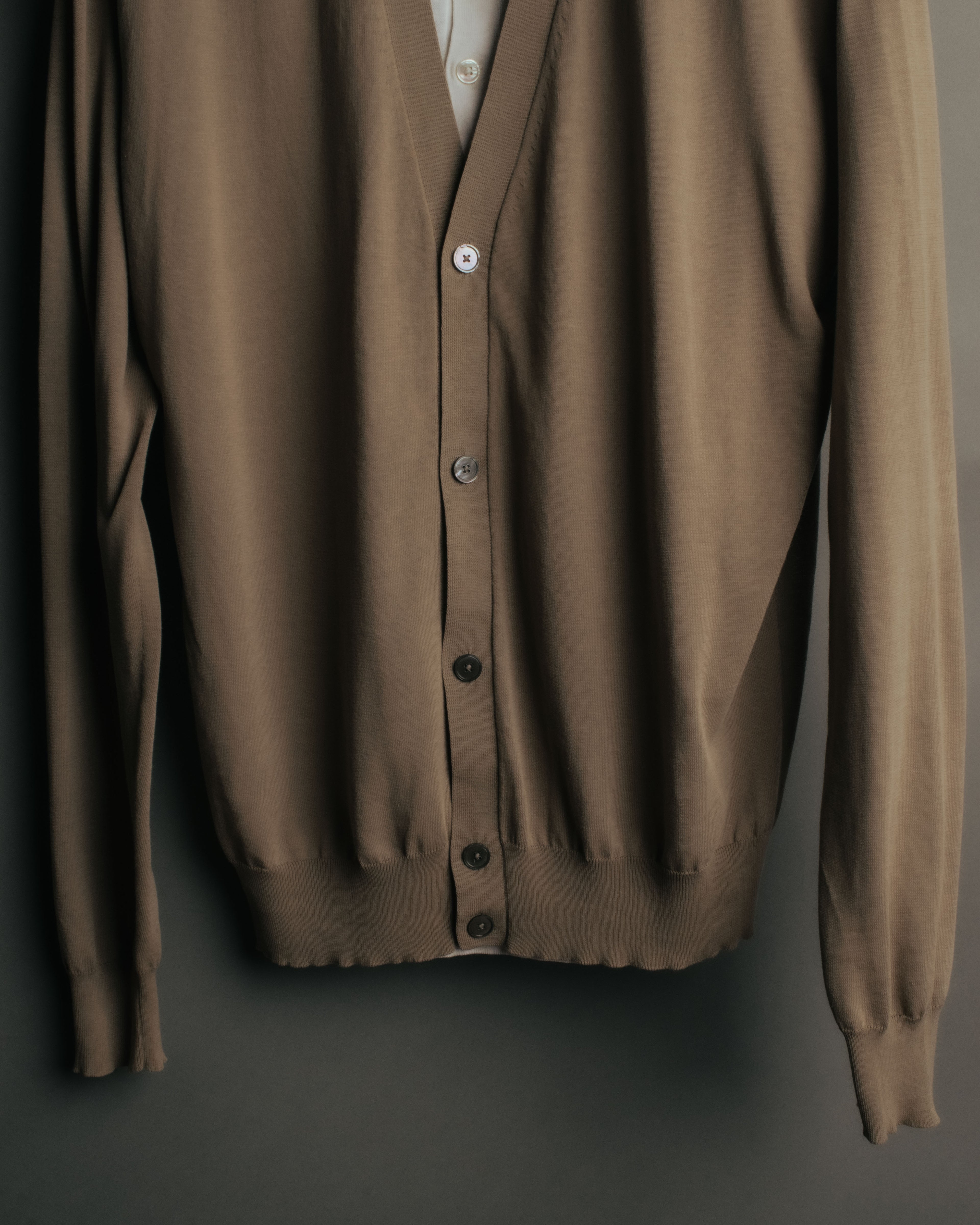 -SPECIAL- “HERMÈS” 90’s-00’s Trompe l’oeil cotton knit cardigan