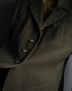 -SPECIAL- "HERMES" 90's Military-inspired zip design tailored jacket