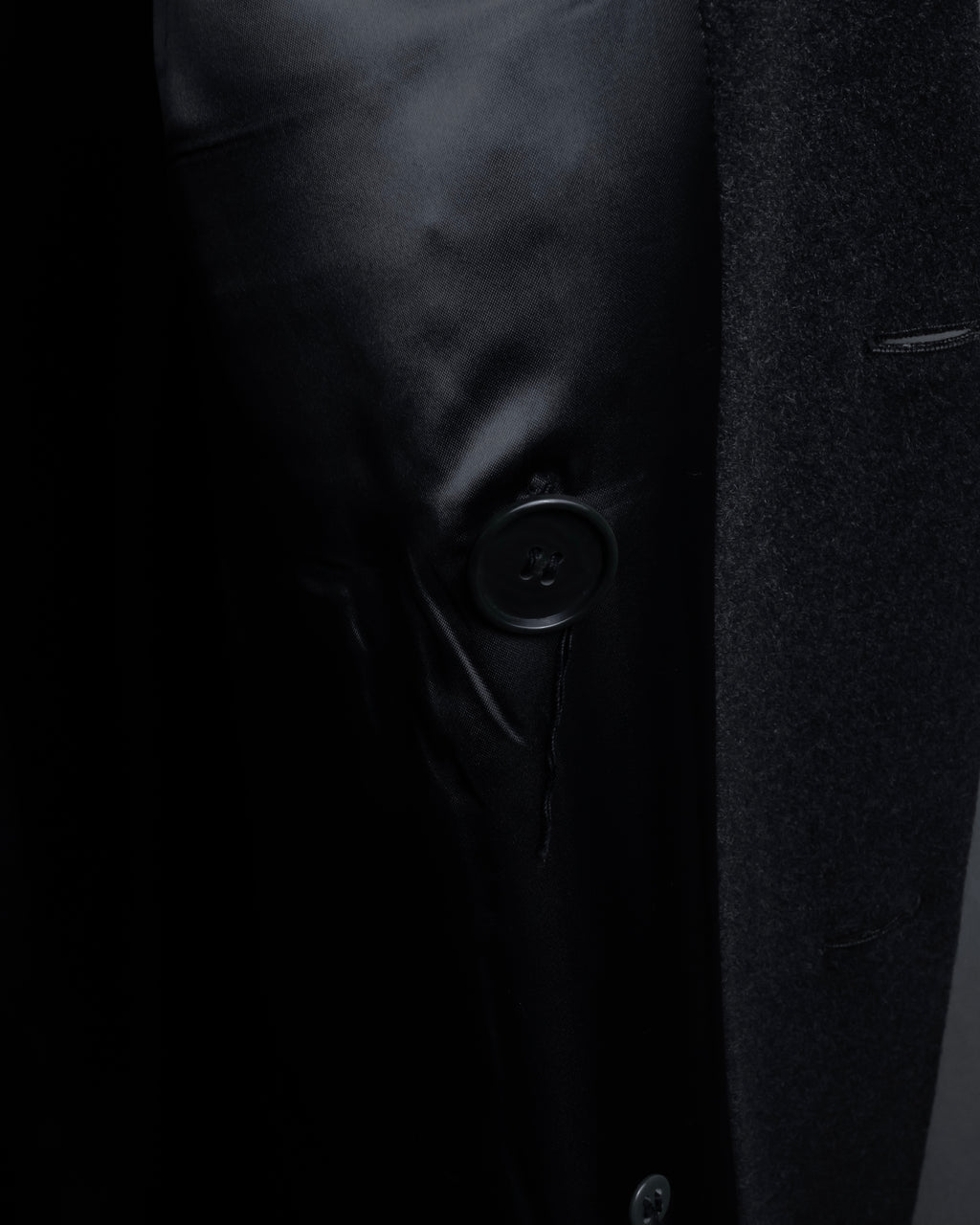 "GIORGIO ARMANI" Double-breasted charcoal gray super maxi chester coat