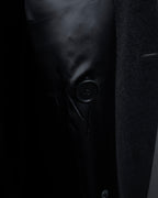 "GIORGIO ARMANI" Double-breasted charcoal gray super maxi chester coat