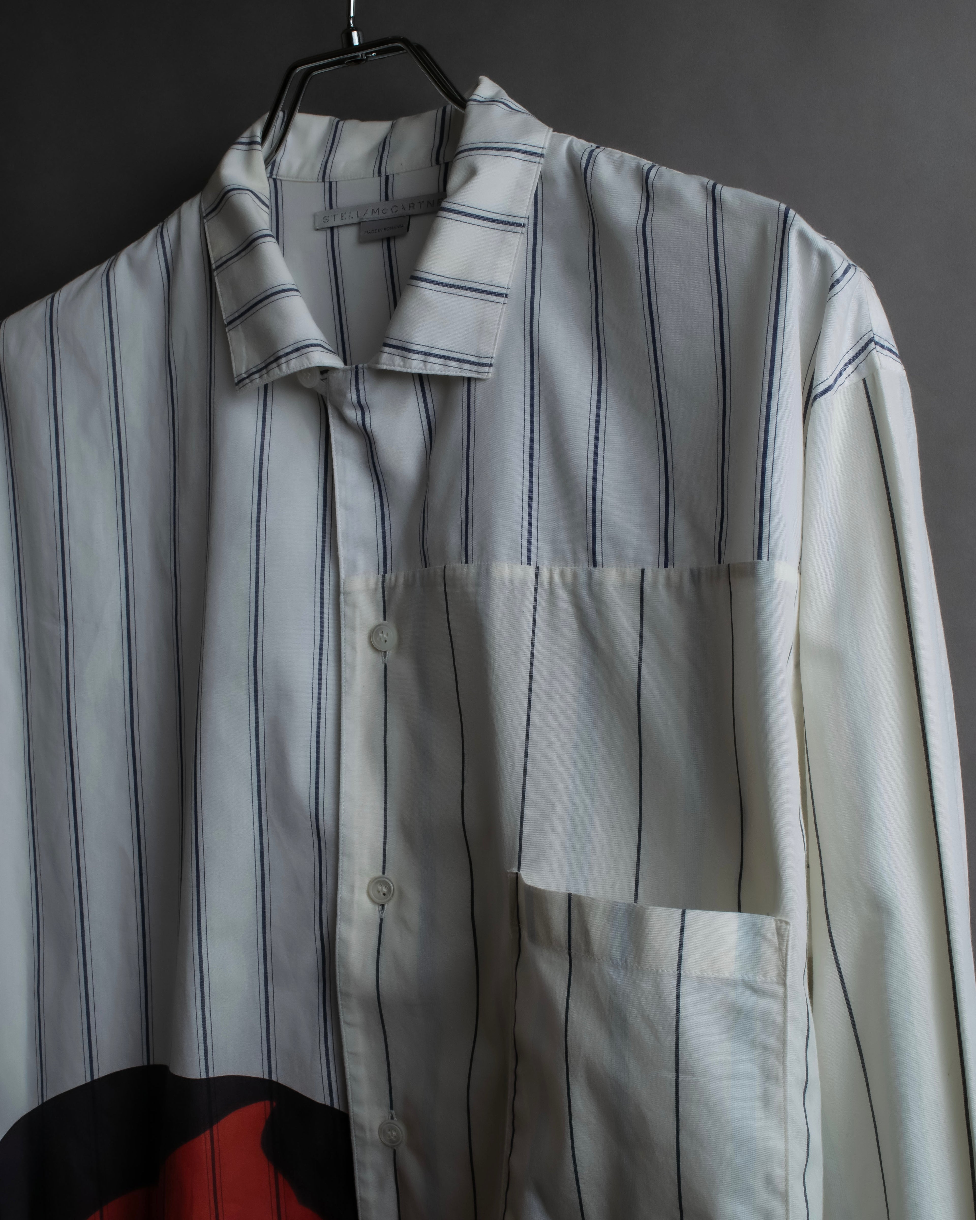 "STELLA McCARTNEY" 18SS Drag queen graphic design stripe shirt