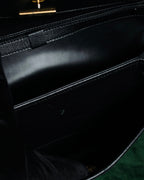 "Christian Dior" 80’s structured grained leather flap shoulder bag