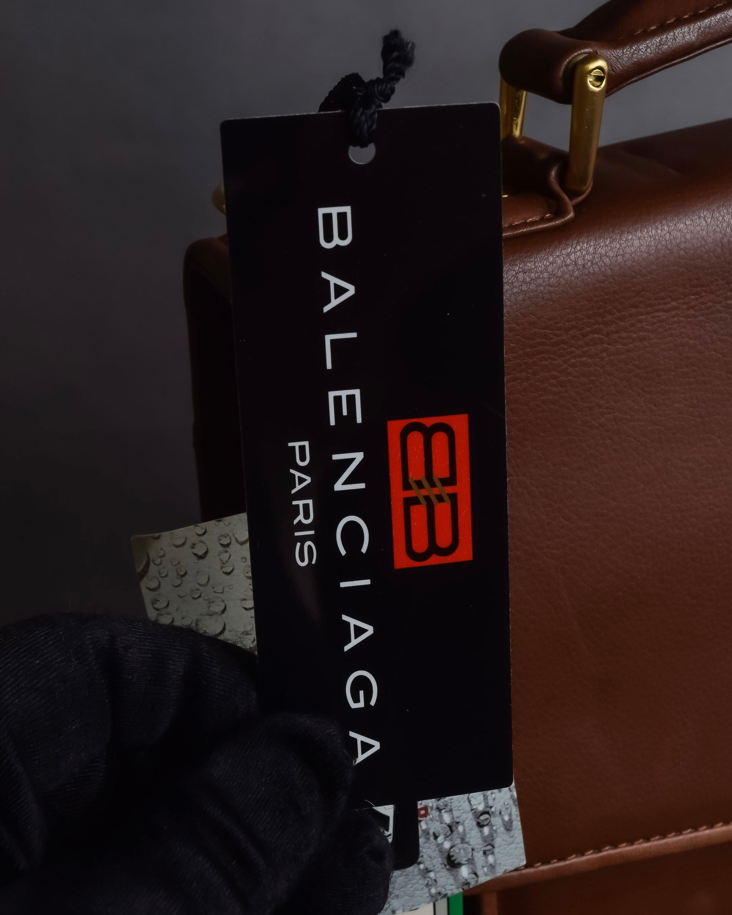 "BALENCIAGA" Water repellent flap square leather bag