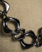 "YVES SAINT LAURENT" Sculptural link chain necklace