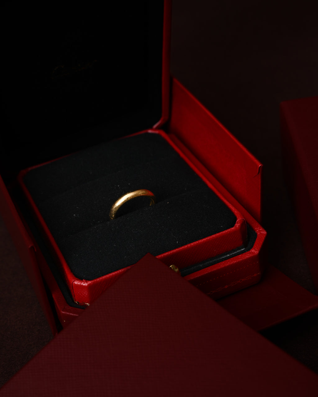 Cartier/ K18 Band Ring Yellow Gold