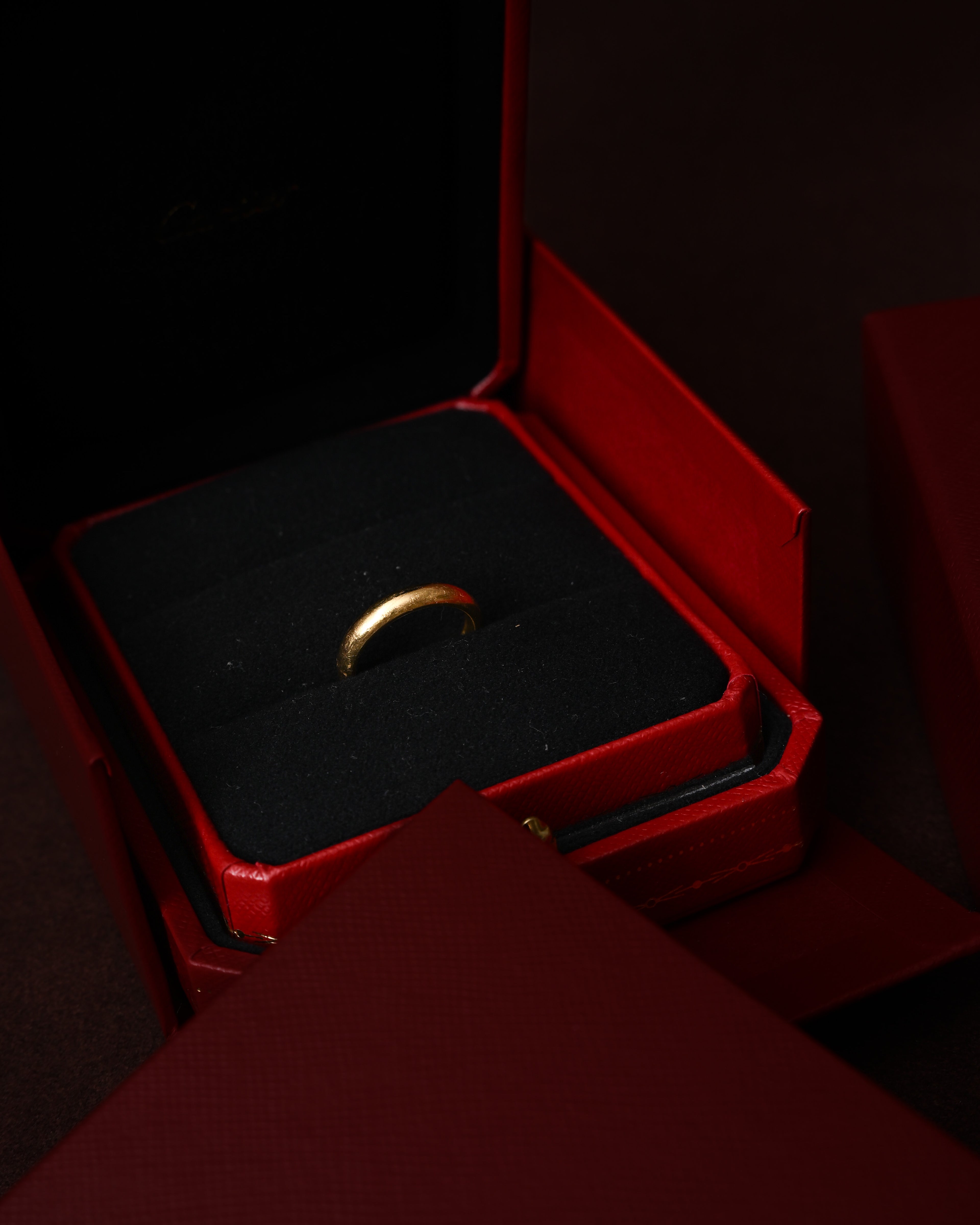 Cartier/ K18 Band Ring Yellow Gold
