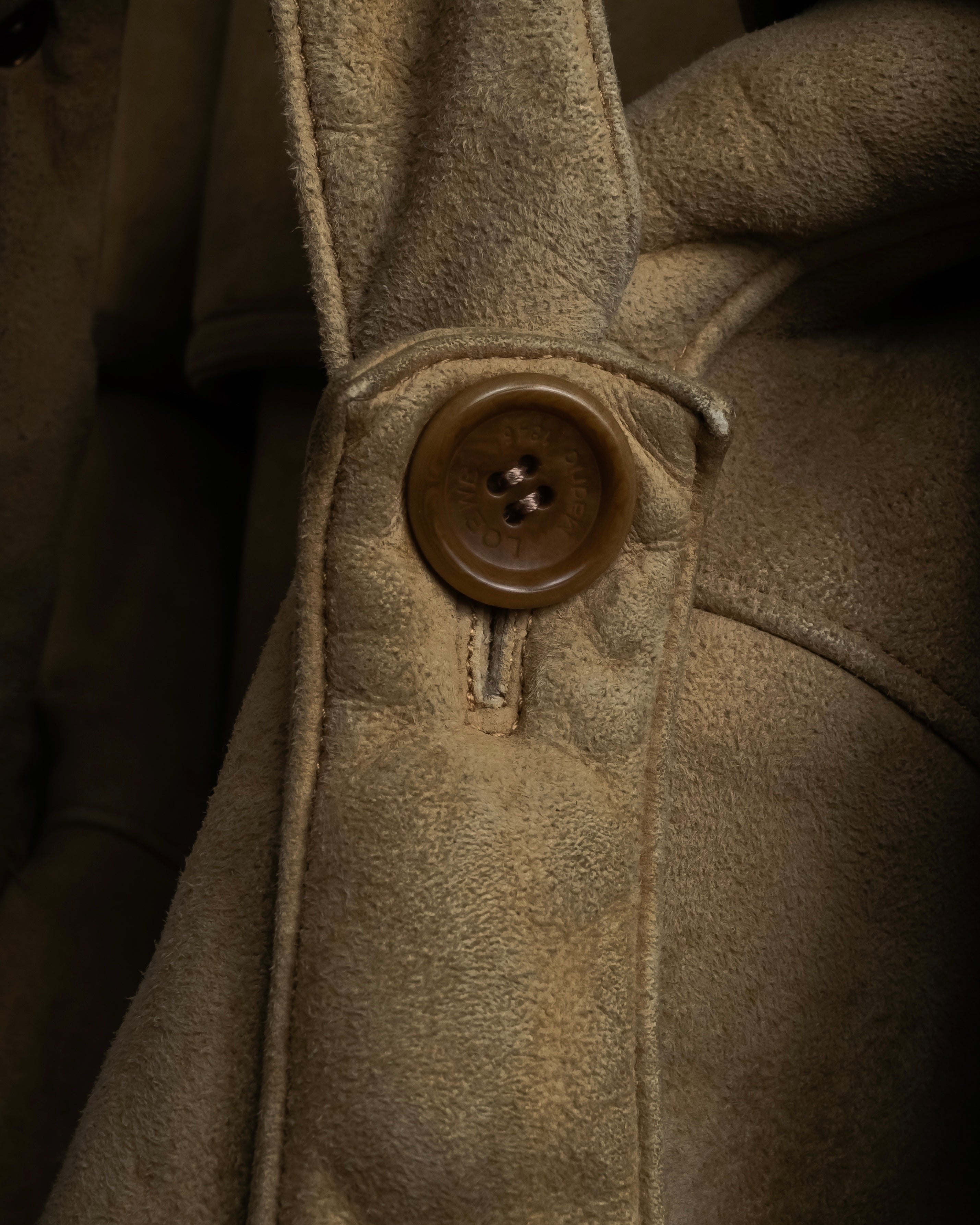 "LOEWE" 90's Panel-switched design mouton shearling coat