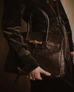 -SPECIAL- "Pierre Cardin"
90’s real crocodile leather top handle bag