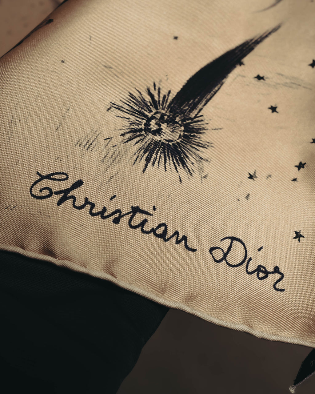 –SPECIAL– "Christian Dior" Celestial print silk square scarf
