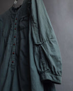 "UNDERCOVER" Raw edge frill design military-like shirt tunic