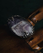 "YVES SAINT LAURENT" 00’s Amethyst stone signet ring