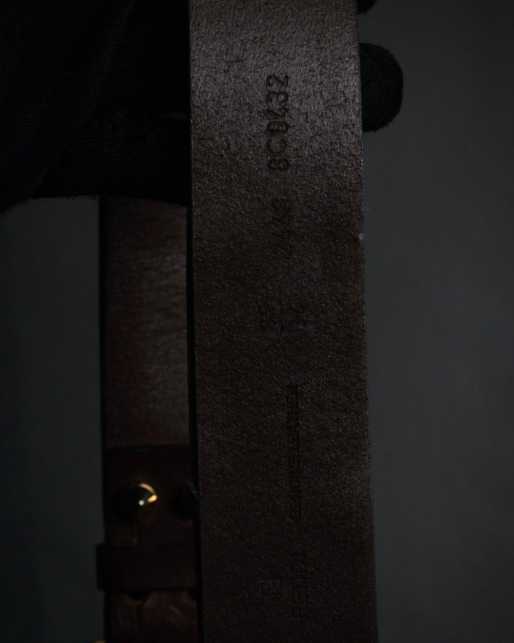 “FENDI” 2000’s FF studded sculptural leather belt