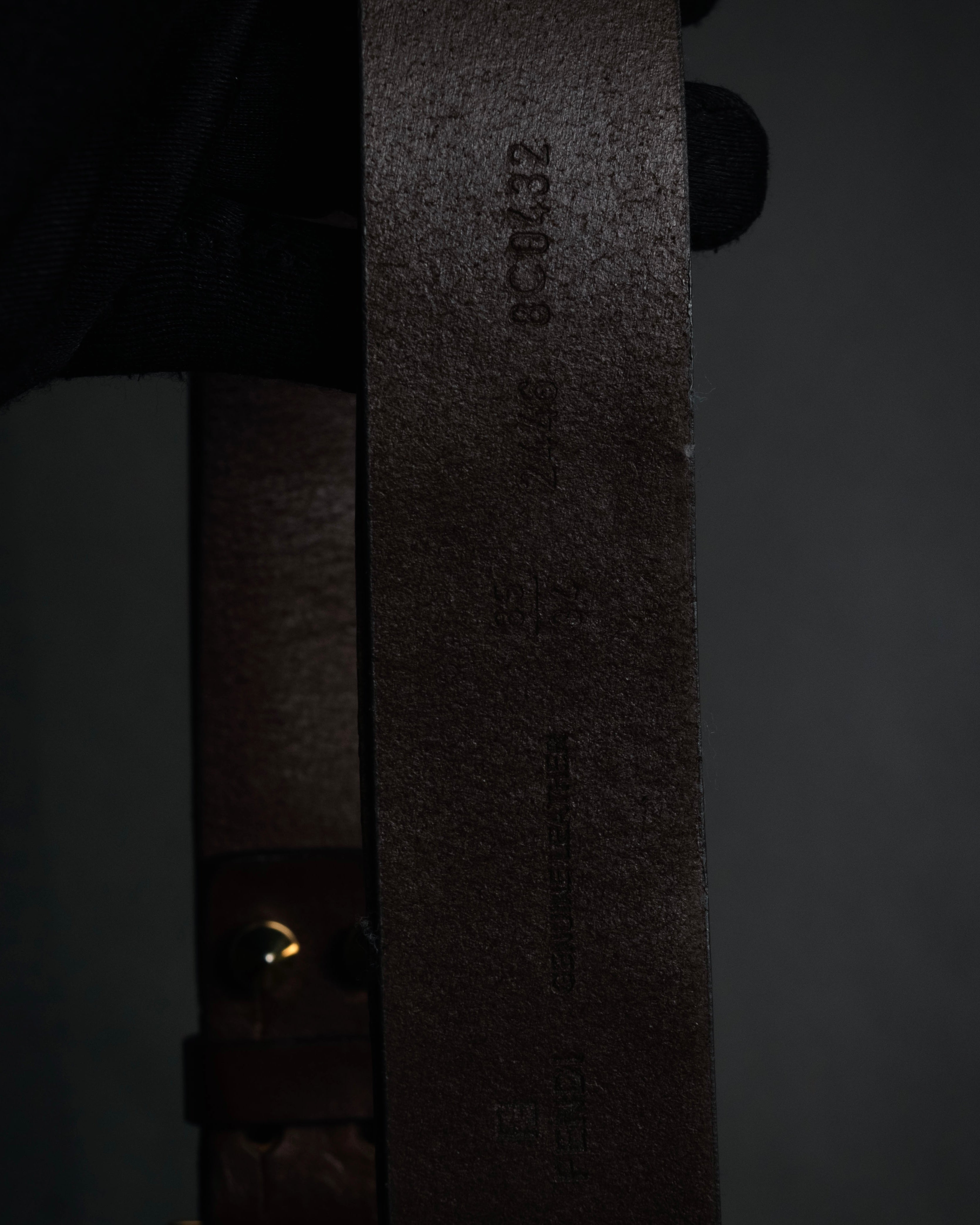 “FENDI” 2000’s FF studded sculptural leather belt