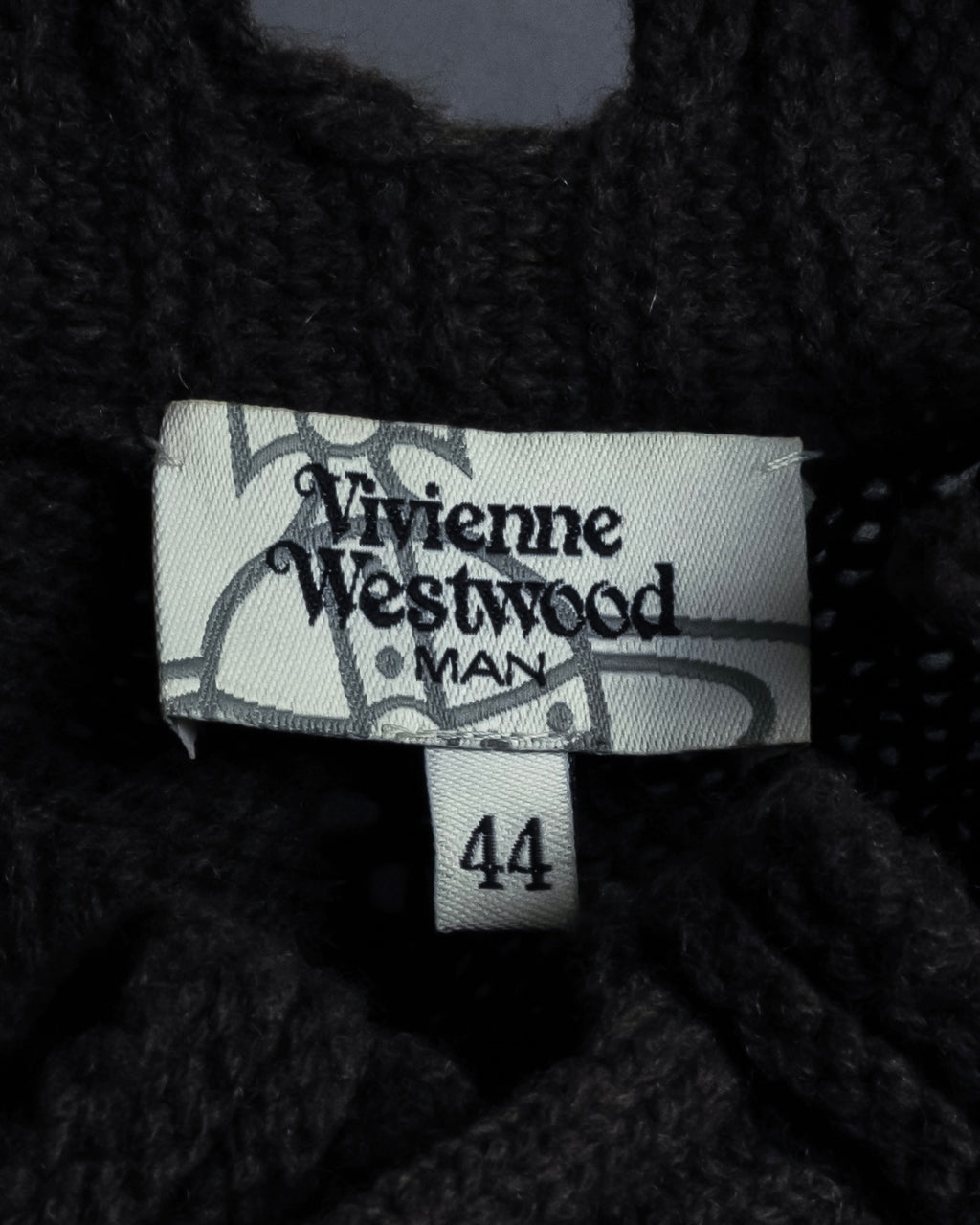 "Vivienne Westwood" Orb logo engraved cable knit cardigan