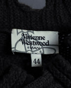 "Vivienne Westwood" Orb logo engraved cable knit cardigan