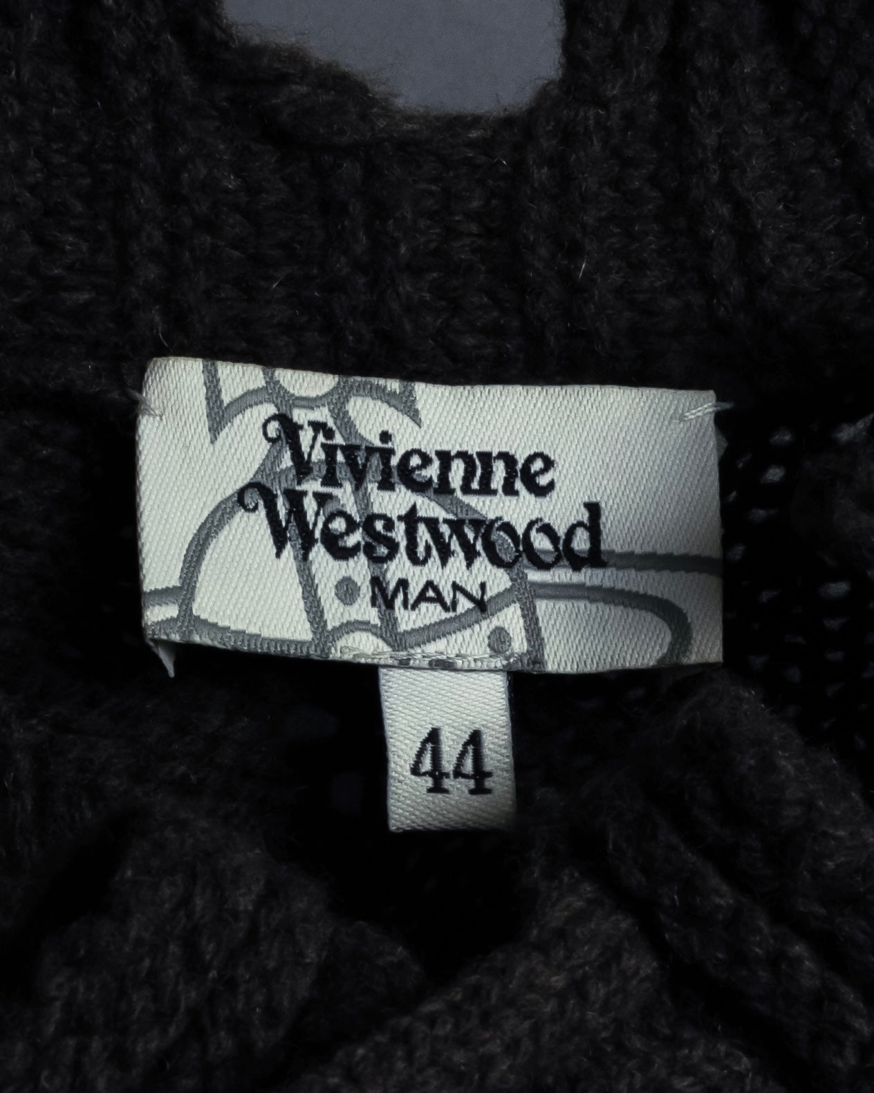"Vivienne Westwood" Orb logo engraved cable knit cardigan