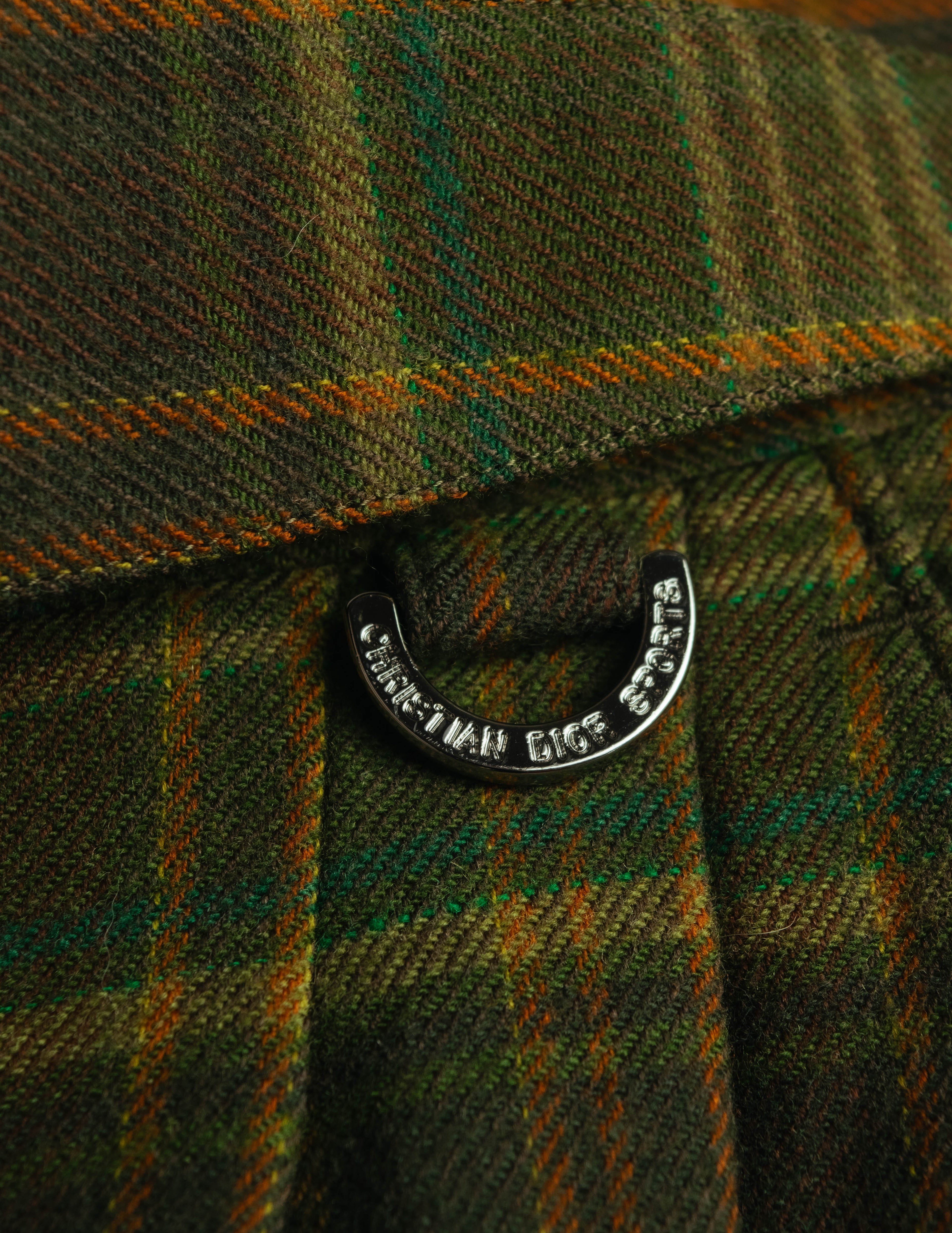 "Christian Dior" 80's-90's Wool plaid blouson and trousers set