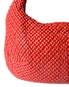 BOTTEGA VENETA/ Leather Hobo Shoulder Bag Red