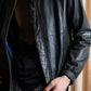 "PAUL SMITH" 100% sheep skin no collar leather jacket