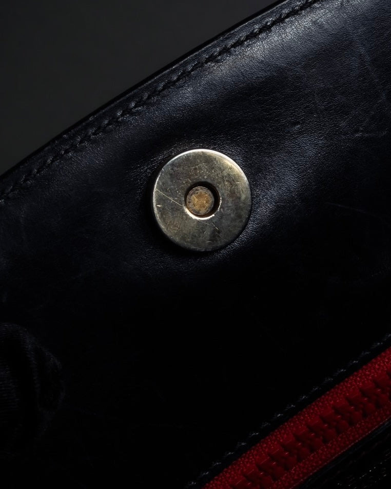 "CELINE" Circle charm design suede one-handle bag