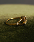 "Christian Dior" 00's-10's Sparkling rhinestone logo ring