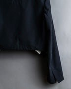 "LIMI feu" Cleric design inverted V-shaped hem short length jacket