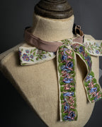 -MOOD Christmas Collections-
"GUCCI" Michele period delicate floral embroidered ribbon tie