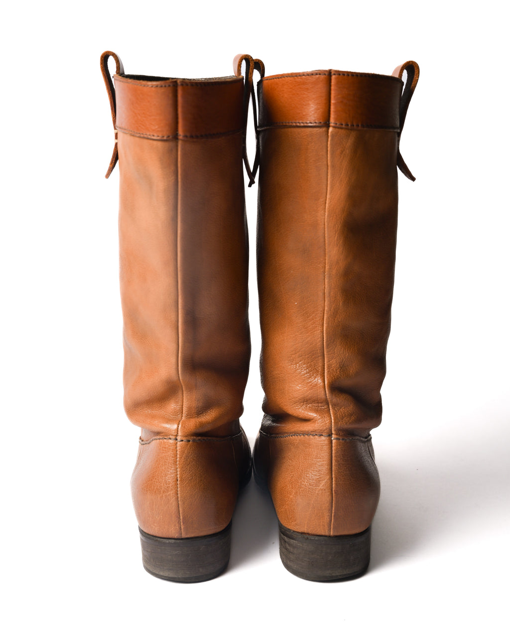 HENRY BEGUELIN/ Western Detailed Long Leather Boots