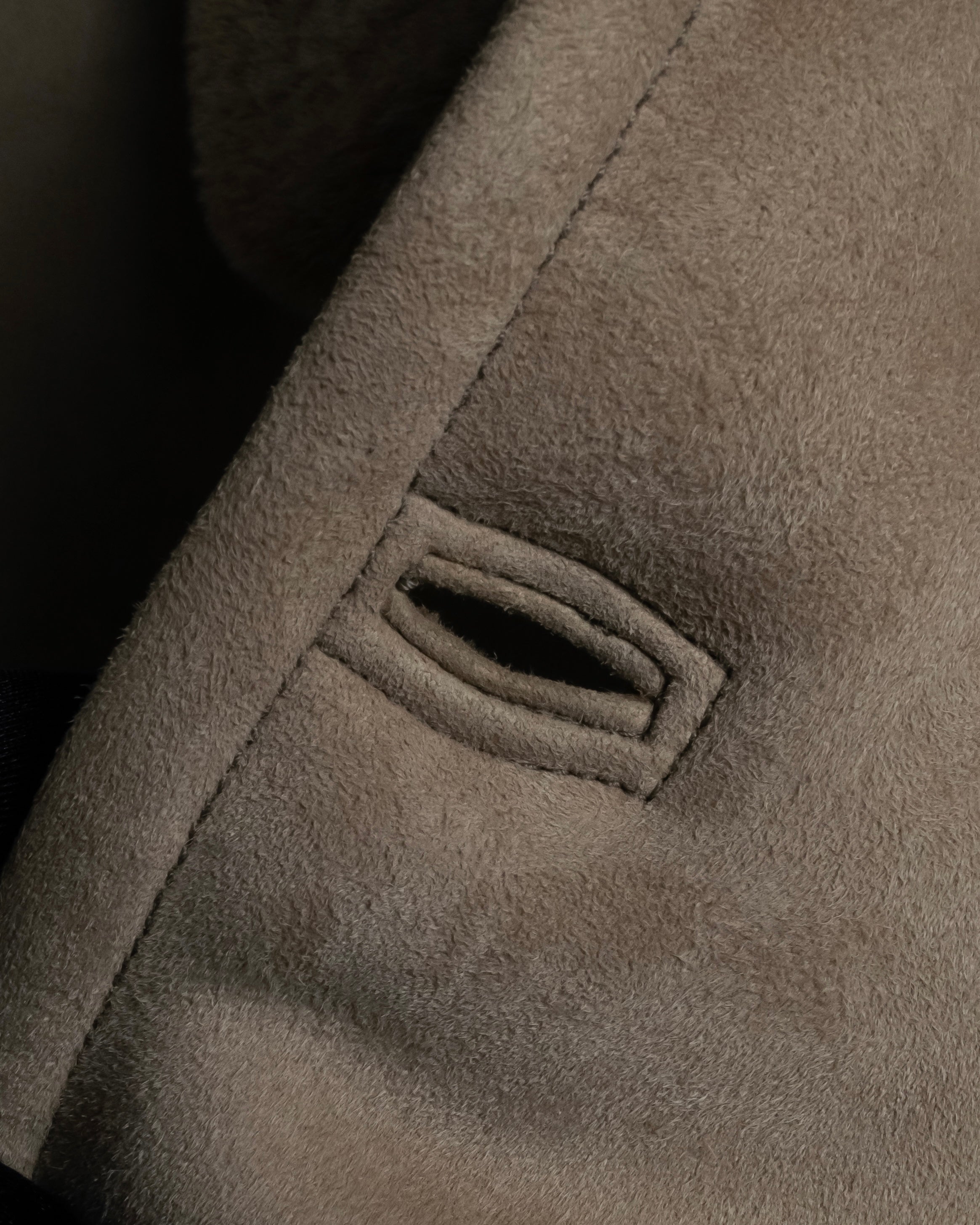 -SPECIAL- "LOEWE" 90's-10's Fur collar cordero lambskin long coat