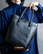 "tricot COMME des GARCONS" Floral pattern punching design tote bag