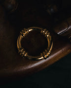 "HERMES" 80’s-90’s equestrian-threaded scarf ring