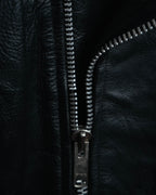 -MOOD MILLÉSIMES- 80’s-90’s heavy-grain double riders jacket