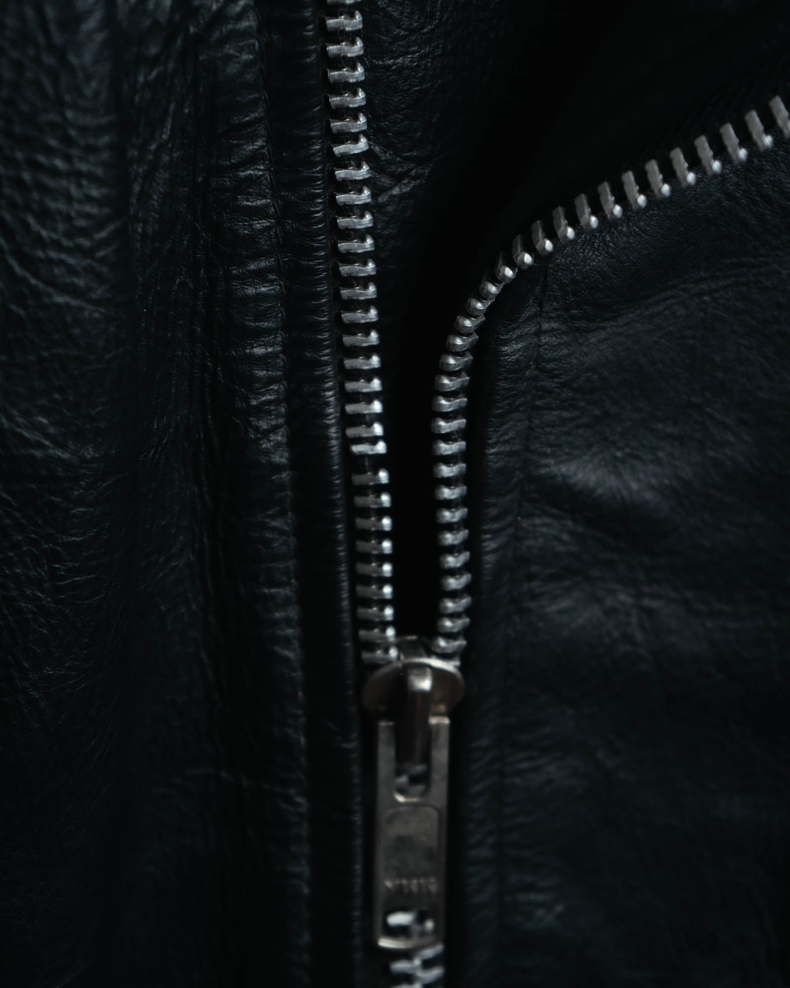 -MOOD MILLÉSIMES- 80’s-90’s heavy-grain double riders jacket