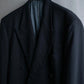 "EMPORIO ARMANI"  Peak lapel double breasted tailored jacket & 2  pleat wide slacks set up