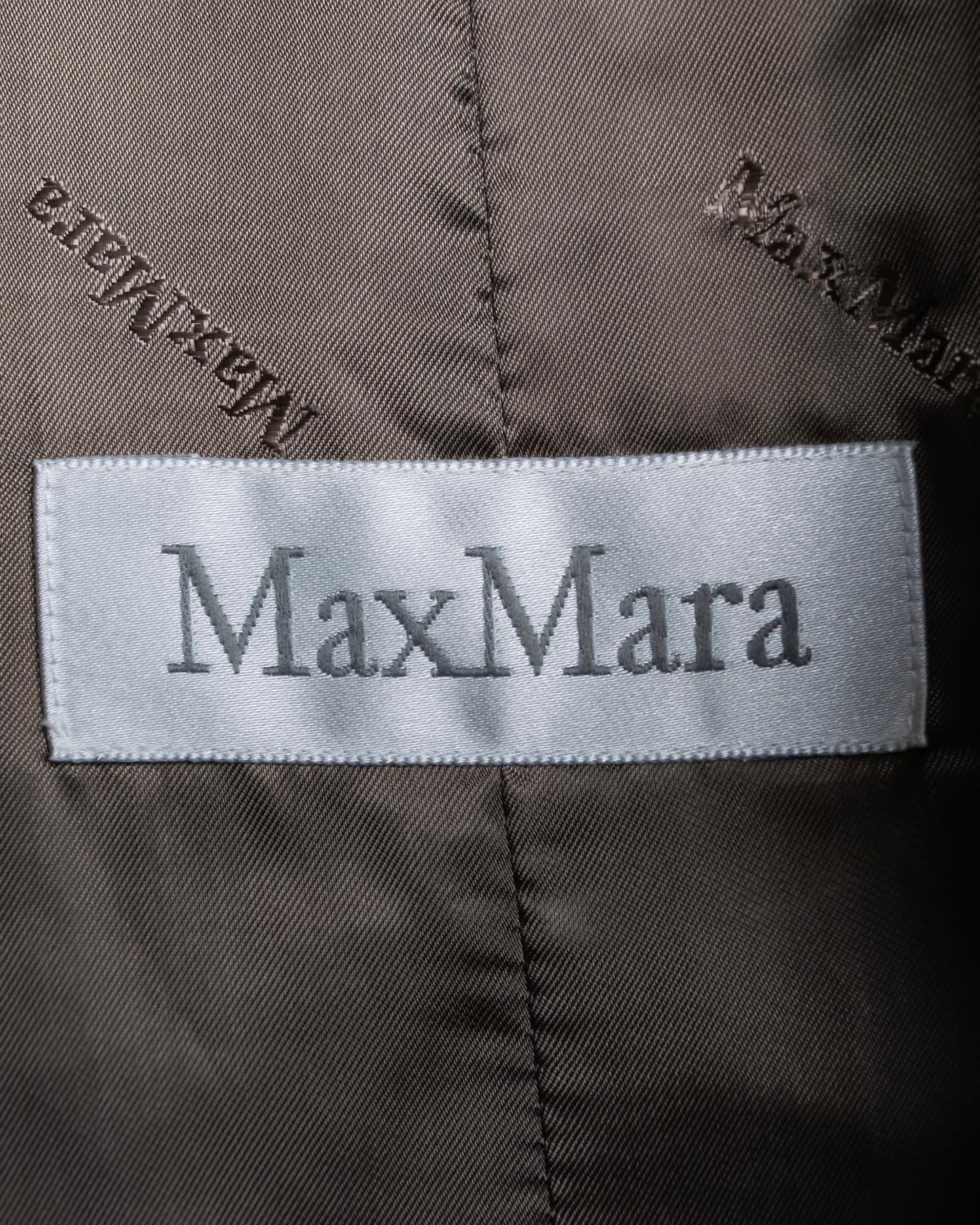 "Max Mara" Diagonal front button design stand collar jacket