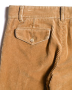 RALPH LAUREN/ Corduroy Cuffed Wide Trousers Brown