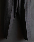 "HERMES" Heather gray cashmere blend slacks