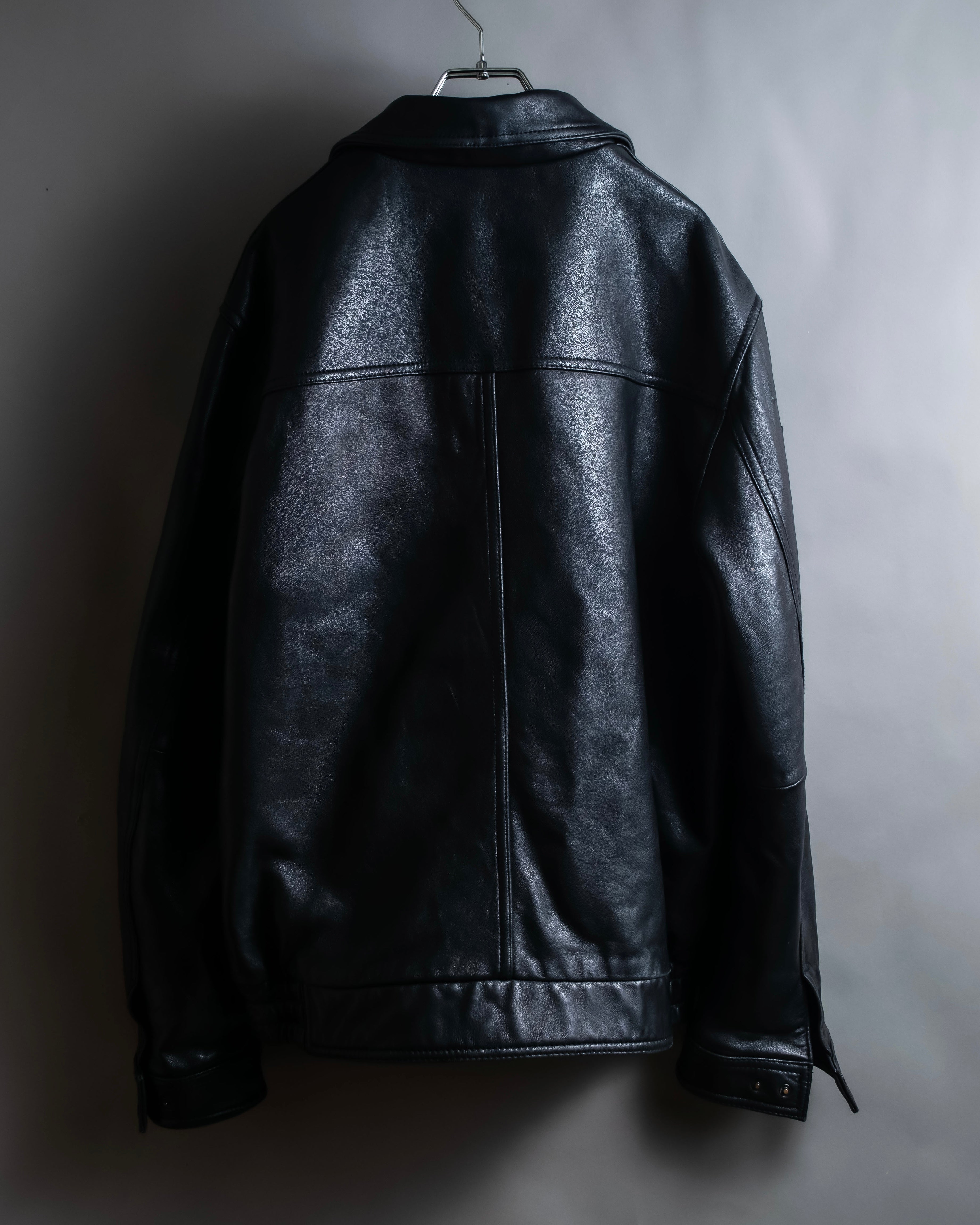"M. JULIAN" High quality leather single riders blouson