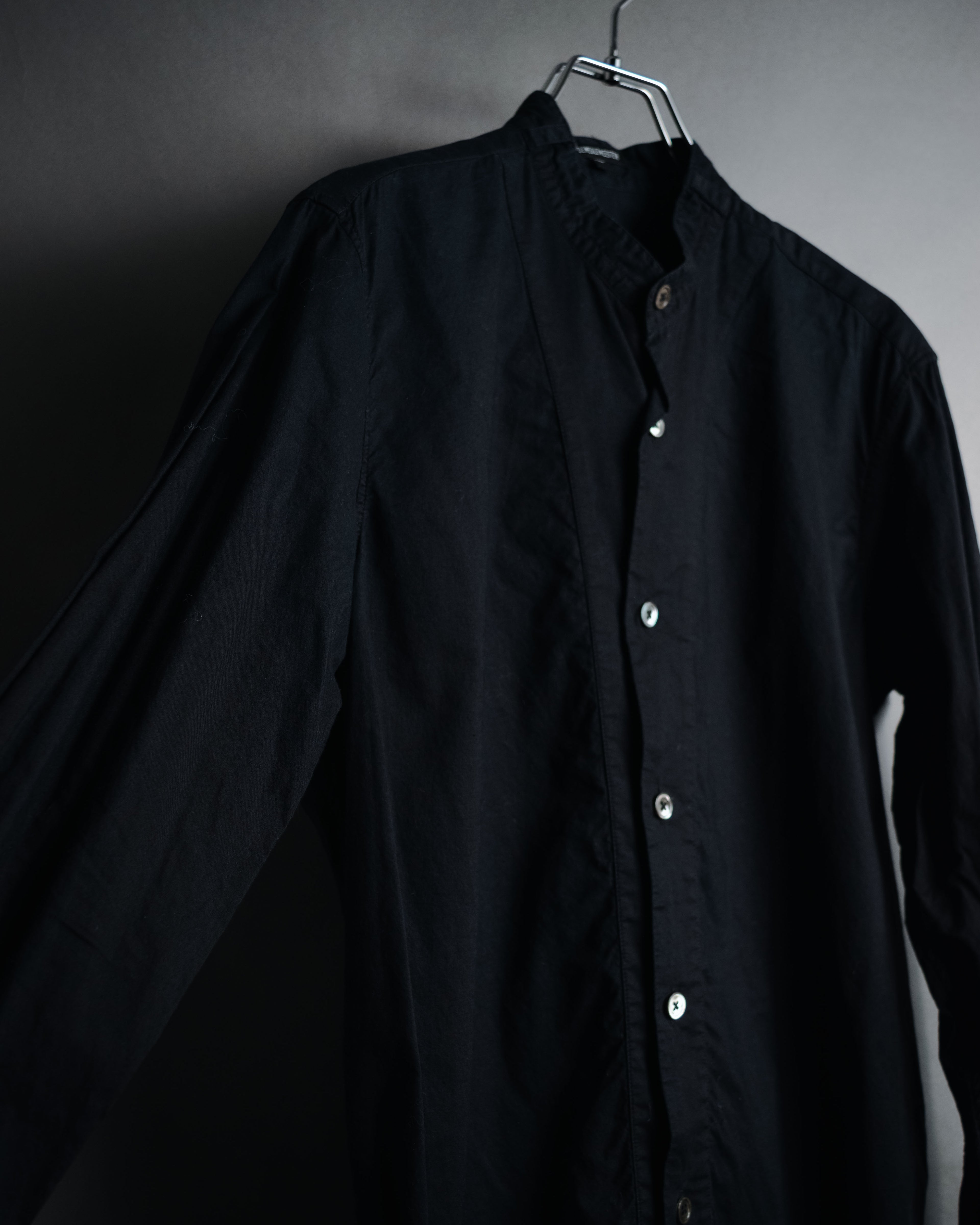"ANN DEMEULEMEESTER" 01’s-05’s Poetically cut band collar cotton shirt