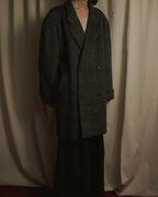 Abrigo de mezcla de mohair de doble botonadura de los años 90 de Christian Dior MONSIEUR